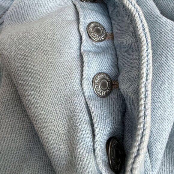 OLD NAVY Jeans Plus Size 22 Curvy Sky Hi Straight Blue Distressed Button Fly - Picture 10 of 13